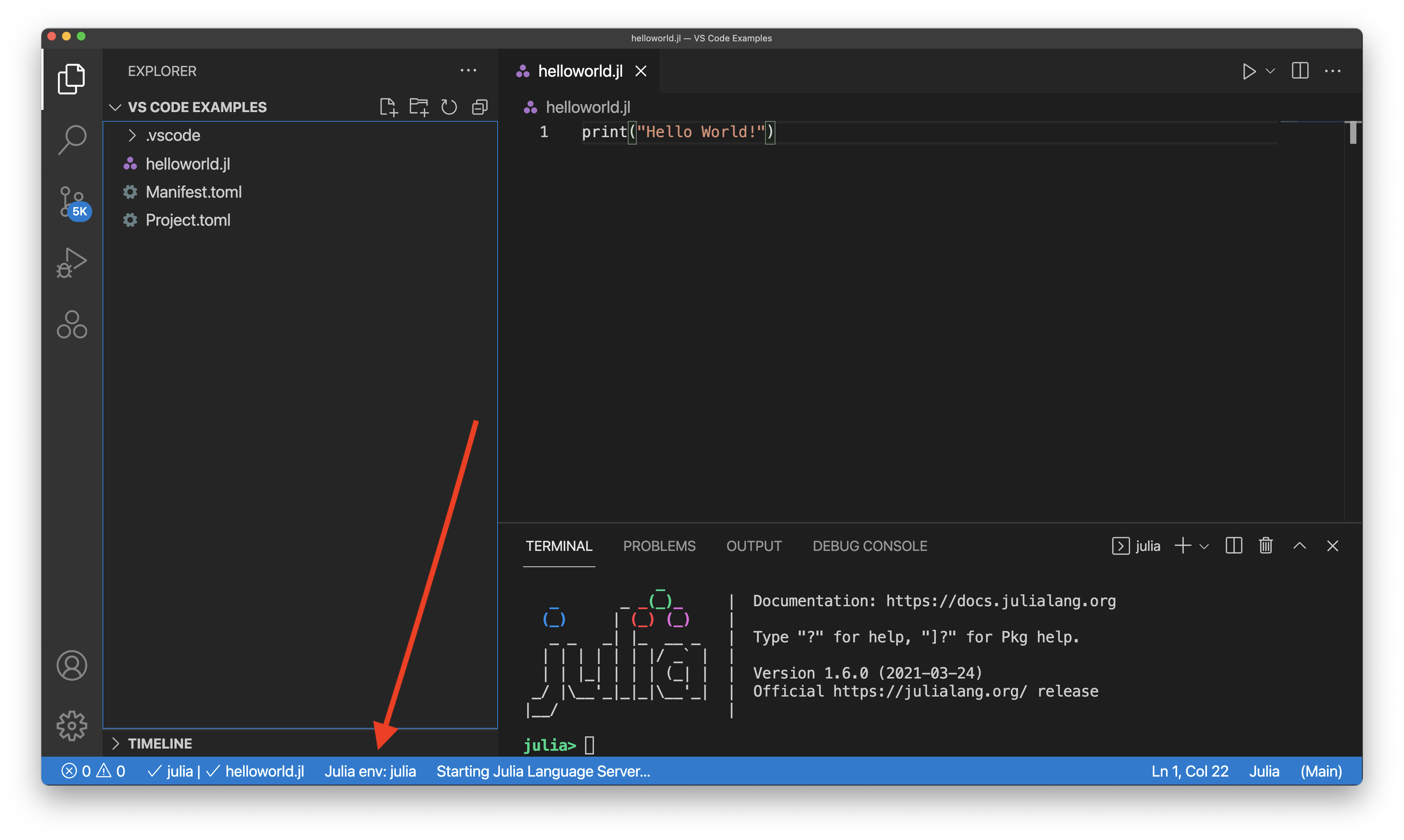 Julia Environments · Julia in VS Code